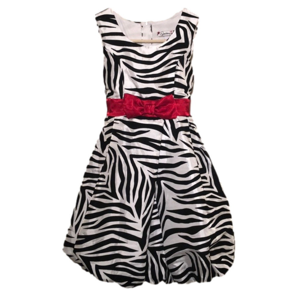 SPEECHLESS girls party dress zebra holiday Christmas size 12